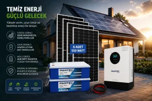 0.17 kWh Solar Paket — Lamba, TV ve Telefon Şarjı İçin