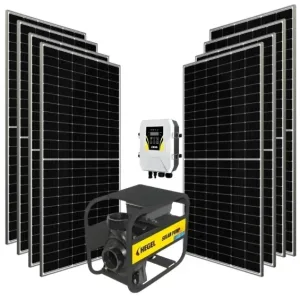 Hegel 2200W AC/DC Salyangoz Yüzey Pompalı Solar Sulama Paketi — 8 Panel, 25 m, 75 m³/saat
