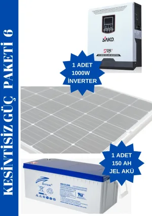 1000 W Çıkışlı Kesintisiz Güç Paketi — 1,8 kVA Yedekleme