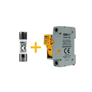 Mexxsun 16A 1000V DC Sigorta ve Sigorta Yuvası — 12'li Paket