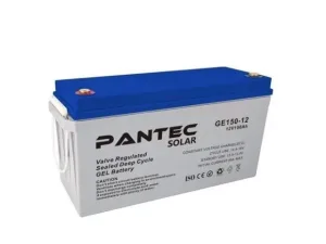 Pantec DE 12-150 150Ah Derin Döngü Jel Akü — %50 DoD'da 1300 Döngü