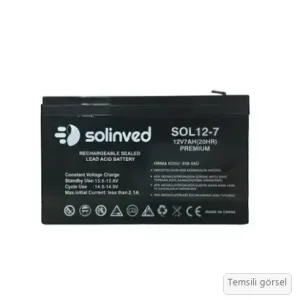 Solinved 12V 7Ah Kuru Tip (VRLA) Akü