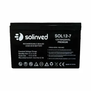 Solinved Premium 12V 7Ah Kuru Tip (VRLA) Akü