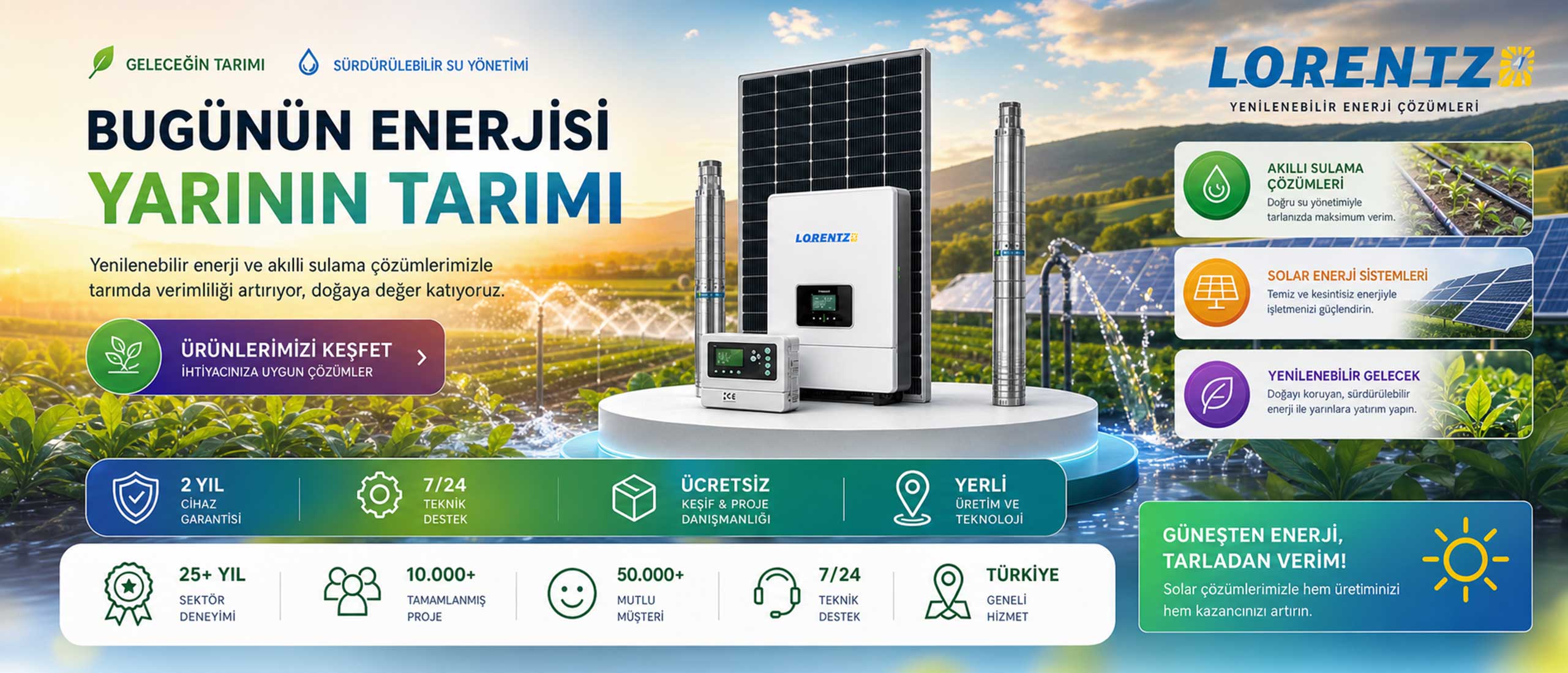 Güneş Enerjili Tarımsal Sulama Paketleri